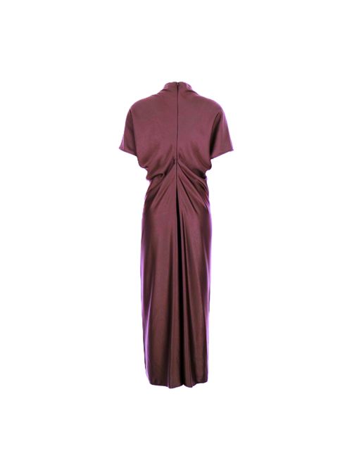 abito sbieco raso Federica Tosi melanzana FEDERICA TOSI | 3121131018